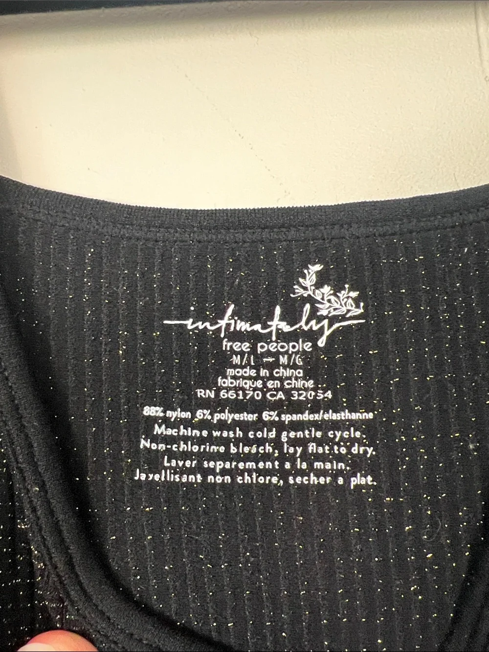 Free People Black Metallic Knit Tank‎ XS Sparkle Party Festival Top